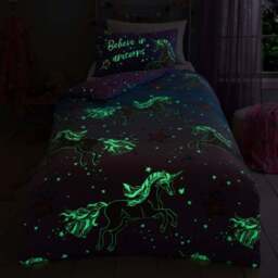 Ombre Unicorn Single Duvet Cover & Pillowcase Set - thumbnail 3