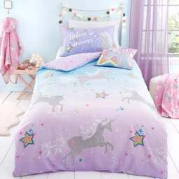 Ombre Unicorn Single Duvet Cover & Pillowcase Set - thumbnail 6