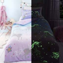 Ombre Unicorn Single Duvet Cover & Pillowcase Set - thumbnail 5