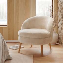 Marcie Supersoft Faux Fur Cocktail Chair - thumbnail 1