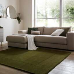 Boston Wool Border Square Rug - thumbnail 1