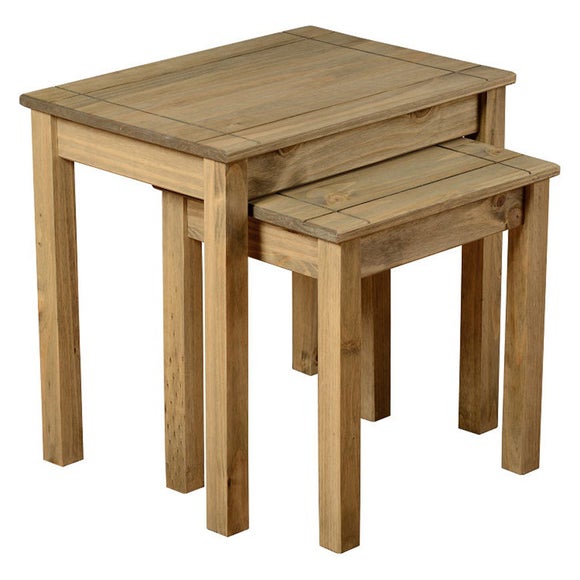 Panama Nest of 2 Tables, Pine - image 1