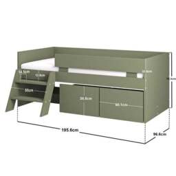 Logan Low Sleeper Bed Frame With Toybox - thumbnail 6