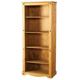 Corona Tall Bookcase, Pine - thumbnail 2
