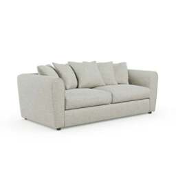 Blake Curved Arm Chunky Chenille 3 Seater Sofa - thumbnail 5