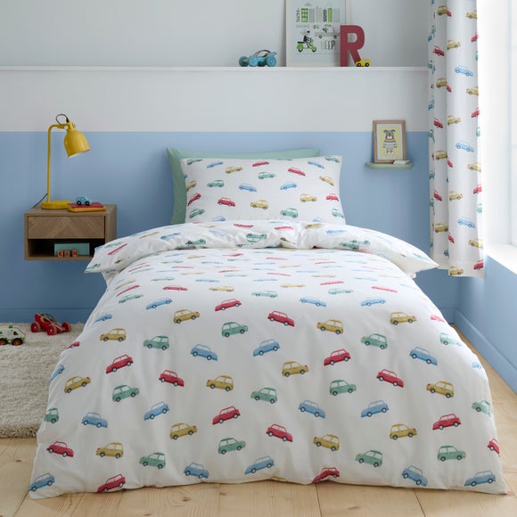 Classic Cars 100% Cotton Duvet Cover & Pillowcase Set - image 1