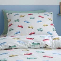 Classic Cars 100% Cotton Duvet Cover & Pillowcase Set - thumbnail 2