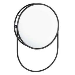 Elements Matte Black Wall Mirror with Storage - thumbnail 3
