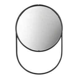 Elements Matte Black Wall Mirror with Storage - thumbnail 4
