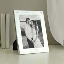 Personalised Decorative Our Wedding Day Silver Photo Frame - thumbnail 3
