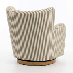 Theo Linford Stripe Swivel Armchair - thumbnail 4