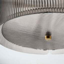 Veneto Ribbed 3 Light Semi Flush Ceiling Light - thumbnail 4