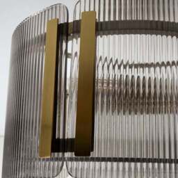 Veneto Ribbed 3 Light Semi Flush Ceiling Light - thumbnail 3