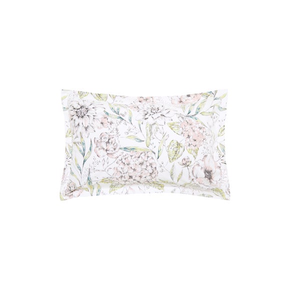 Holly Willoughby Floral Sketch 100% Cotton Oxford Pillowcase - image 1