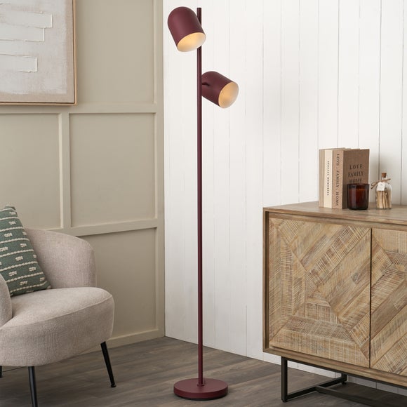 Pacific Lifestyle Finn Metal Cloche Two Head Floor Lamp