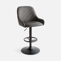 Hudson Height Adjustable Bar Stool, Faux Leather - thumbnail 6