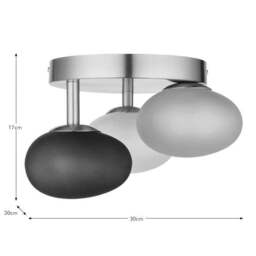 Pebble 3 Light Flush Ceiling Light - thumbnail 6