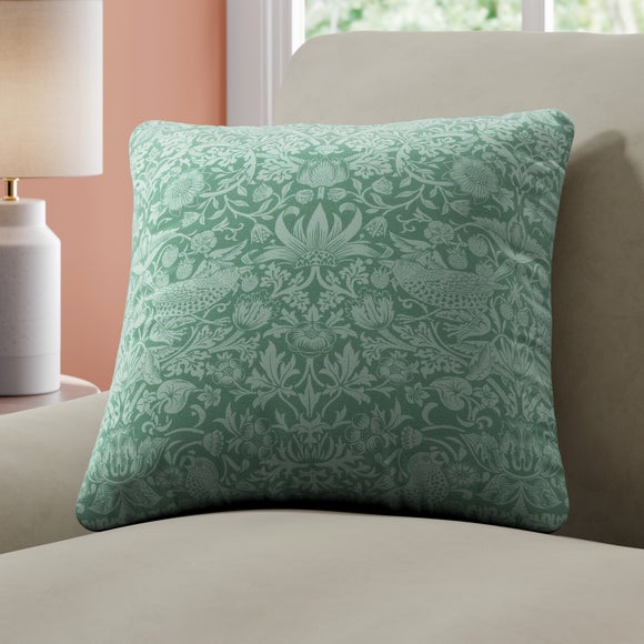 William Morris At Home Strawberry Thief Tonal Made To Order Cushion Cover - image 1