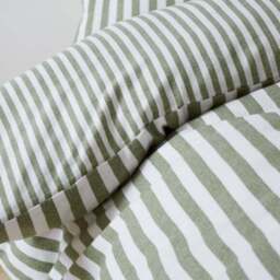 Catherine Lansfield Stripe 100% Brushed Cotton Reversible Duvet Cover & Pillowcase Set - thumbnail 4