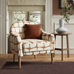 Kaspar Modern Jacquard Tub Chair - thumbnail 1