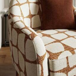 Kaspar Modern Jacquard Tub Chair - thumbnail 4