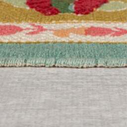 Rani Embroidered Floral Rug - thumbnail 4