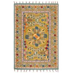 Rani Embroidered Floral Rug - thumbnail 5