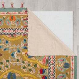 Rani Embroidered Floral Rug - thumbnail 3