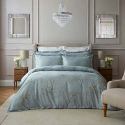 Dorma Gypsophilia Mineral 100% Cotton Duvet Cover & Pillowcase Set - thumbnail 1