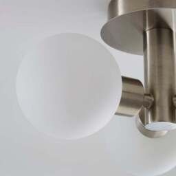 Hamptworth 3 Light Frosted Glass Semi Flush Ceiling Light - thumbnail 3