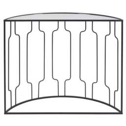 Caprisse Mirrored Glass Half Moon Console Table - thumbnail 5