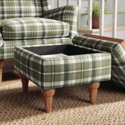 Charnwood Checked Storage Footstool - thumbnail 2