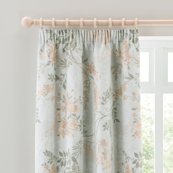 Trailing Wisteria Blackout Pencil Pleat Curtain (Blackout Available) - image 1