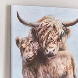 Highland Cow and Baby Canvas - thumbnail 2