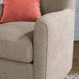 Estelle Multi Yarn Boucle High Back Winged Armchair - thumbnail 3