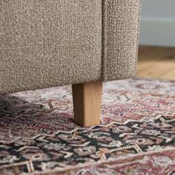 Estelle Multi Yarn Boucle High Back Winged Armchair - thumbnail 5
