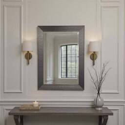 Yearn Wave Framed Bevelled Rectangle Wall Mirror - thumbnail 4