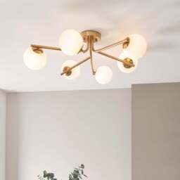 Vogue Arlo 6 Light Semi Flush Ceiling Light - thumbnail 1