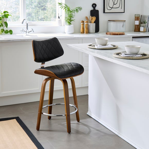 Remy Counter Height Bar Stool, Faux Leather - image 1
