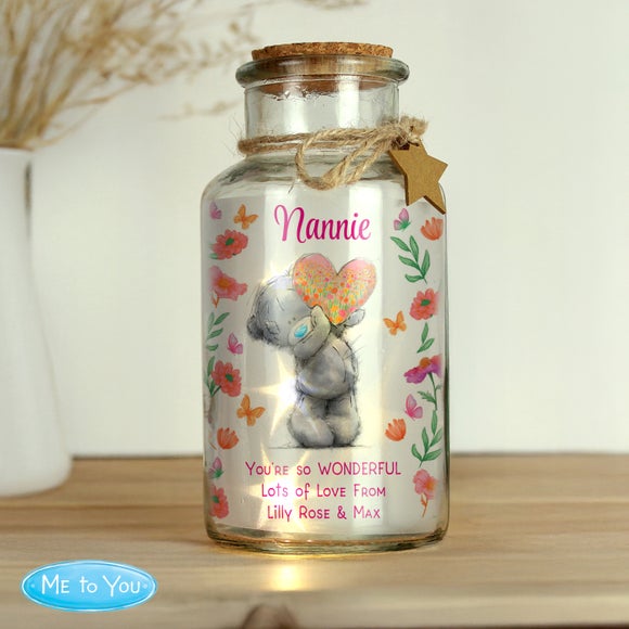 Personalised Me to You Flowery LED Light Up Jar - image 1