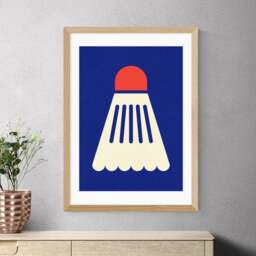 East End Prints Badminton White Red Print by Rosi Feist - thumbnail 1