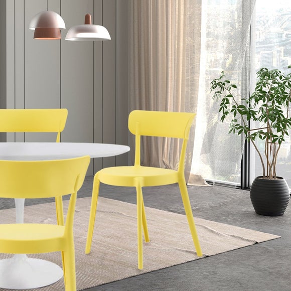 Fusion Living Plastic Bistro Dining Chair - image 1