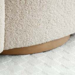 Theo Natural Borg Swivel Armchair - thumbnail 4
