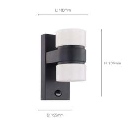 EGLO Atollari 2 Light Outdoor Sensor Wall Light - thumbnail 6