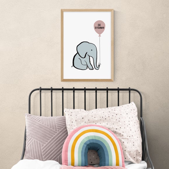 East End Prints Be Strong Elephant Print - image 1