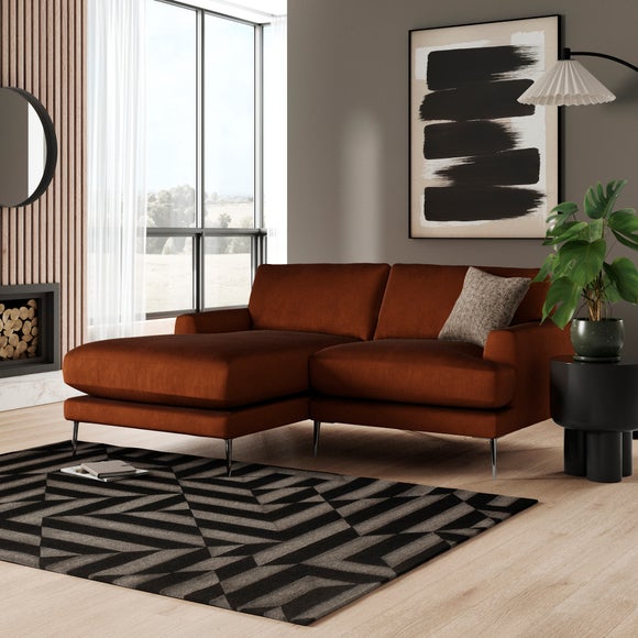 Lawson Matte Plush Velvet Corner Chaise Sofa - image 1