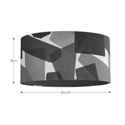 Elements Abstract Block Easy Fit Drum Lamp Shade - thumbnail 5