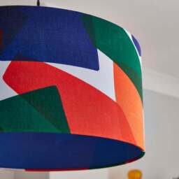 Elements Abstract Block Easy Fit Drum Lamp Shade - thumbnail 3