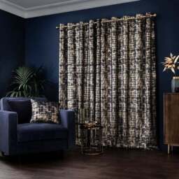 Romano Velour Eyelet Curtains (Blackout Available) - thumbnail 4