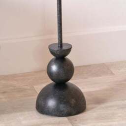 Pacific Lifestyle Vala Graphite Metal Textured Effect Ball Floor Lamp - thumbnail 2